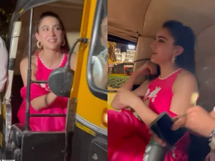 Sara Ali Khan came home by car, fans were worried about the rickshaw driver's money

