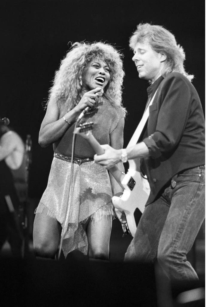 The singer Tina Turner, during the concert that she offered in the Plaza de Toros de las Ventas in 1990 accompanied by 