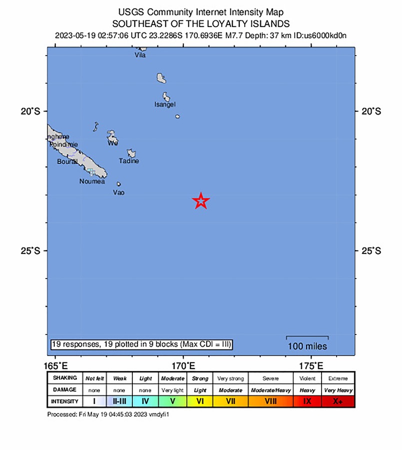 Tsunami alert in New Caledonia
