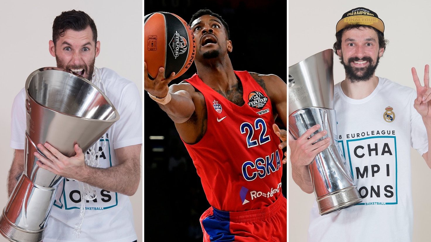 Which Barcelona and Real Madrid players have managed to win the Euroleague?
