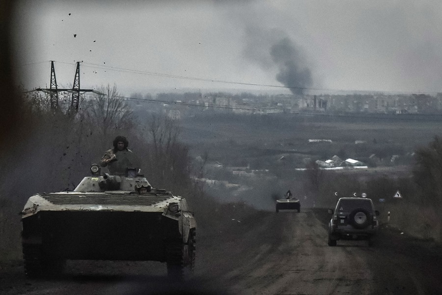 Taking of Bakhmut in eastern Ukraine 