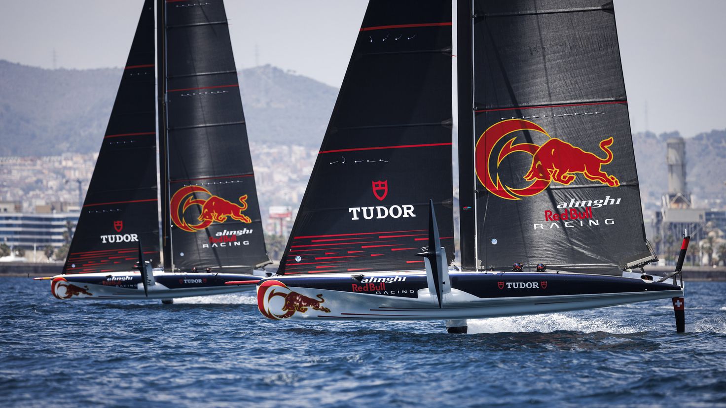 Alinghi Red Bull Racing enters competition mode with its two AC40s 
