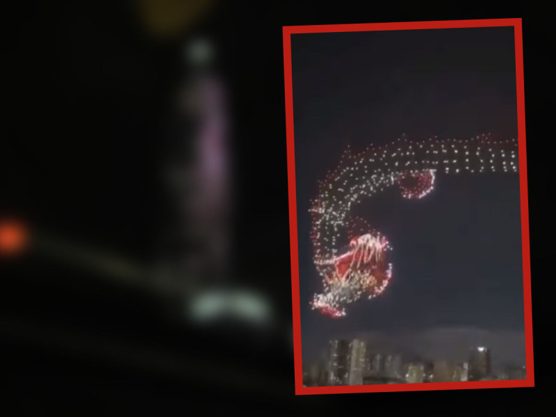 The dragon flies over the skies of Shenzhen, China.  (Special)