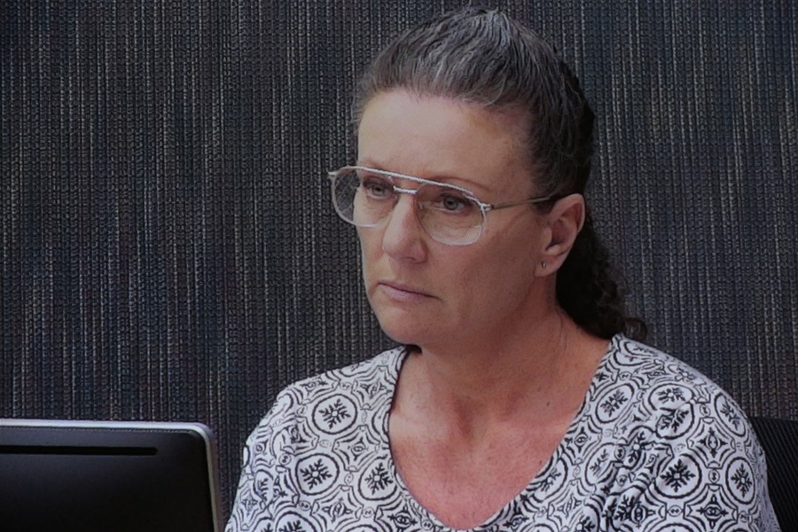 Video image of Kathleen Folbigg appearing before the Coroner's Court in New South Wales, Australia on May 1, 2019.