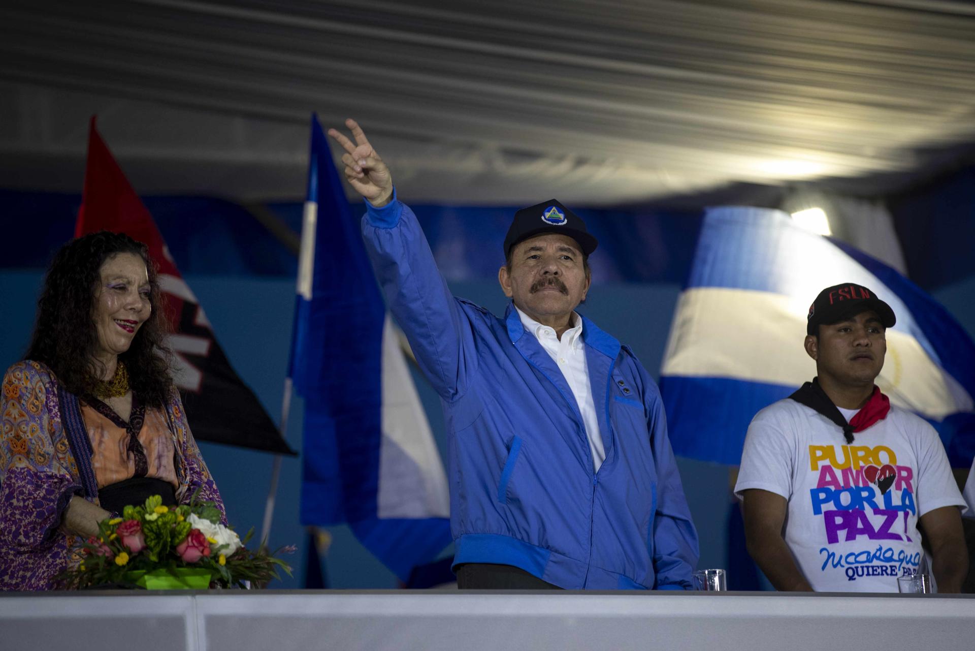 The president of Nicaragua, Daniel Ortega (c), in a file photograph.  BLAZETRENDS/Jorge Torres