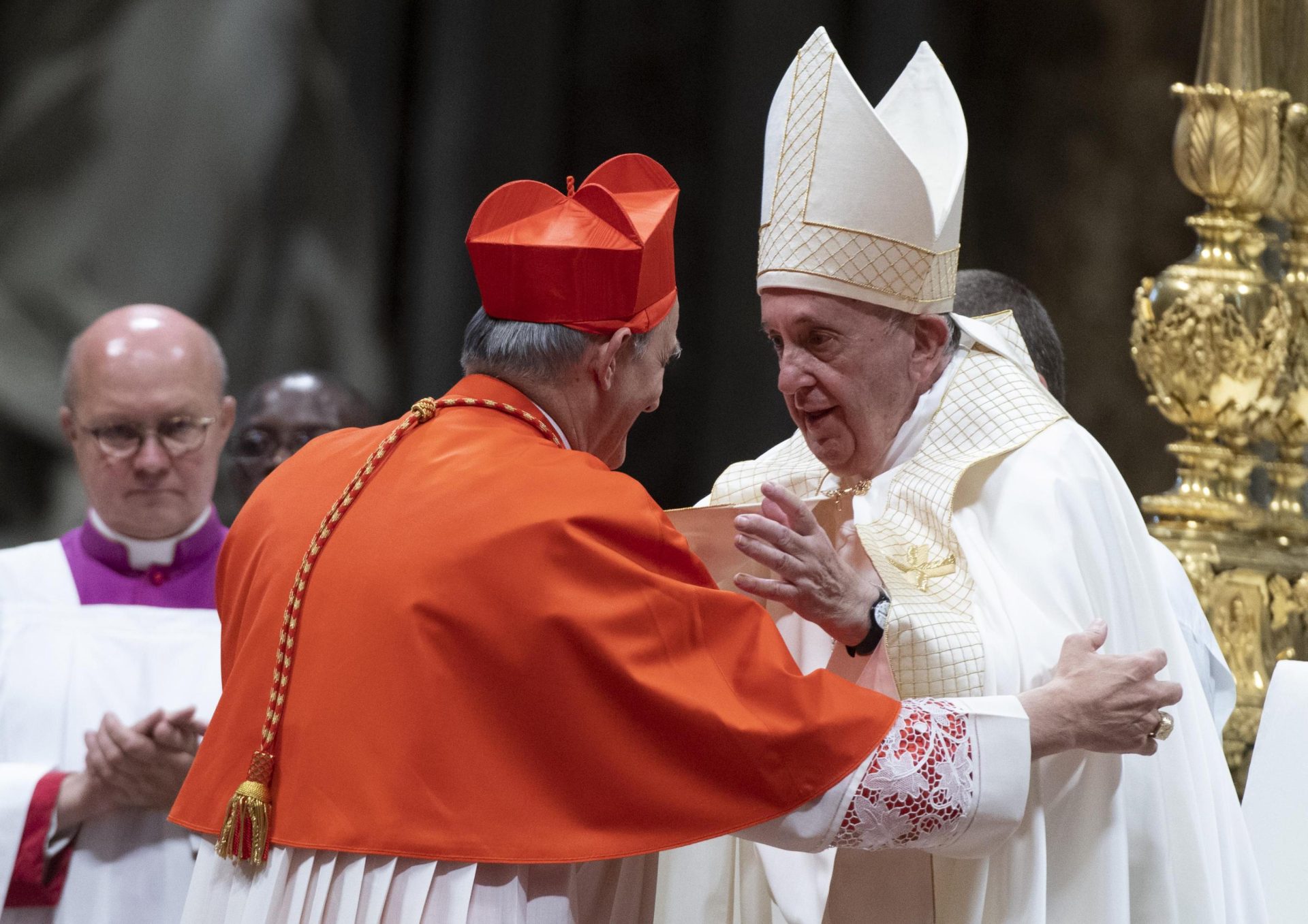 Pope Francis with Mateo Zuppi, in a file image.