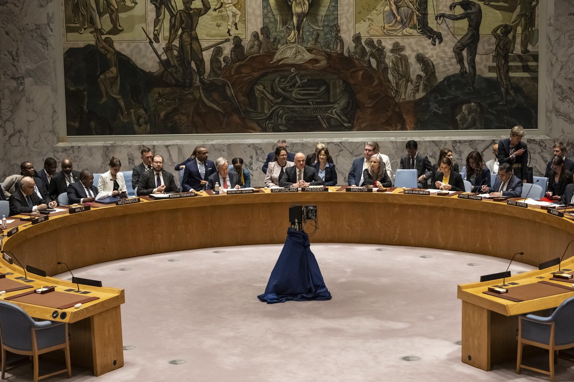 The UN Security Council, in a file photograph.  BLAZETRENDS/EPA/Alessandro Della Valle