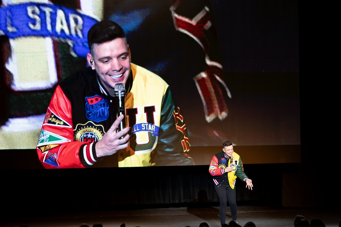 Marko during the presentation of his show in the Dominican capital.