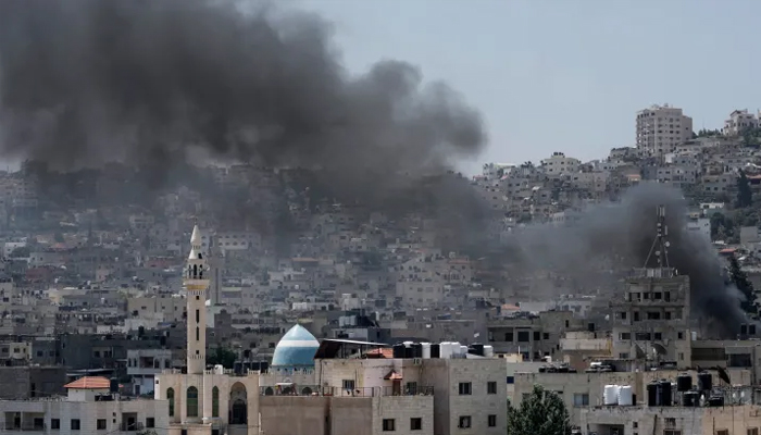 Israeli attack on Jenin.  Image from Al-Jazeera