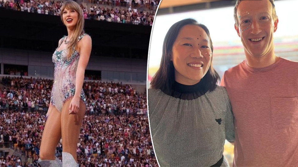 Mark Zuckerberg at Taylor Swift concert with family
