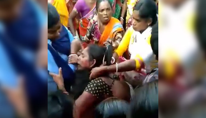 Stills taken from video footage of torture of two women in Malda, West Bengal