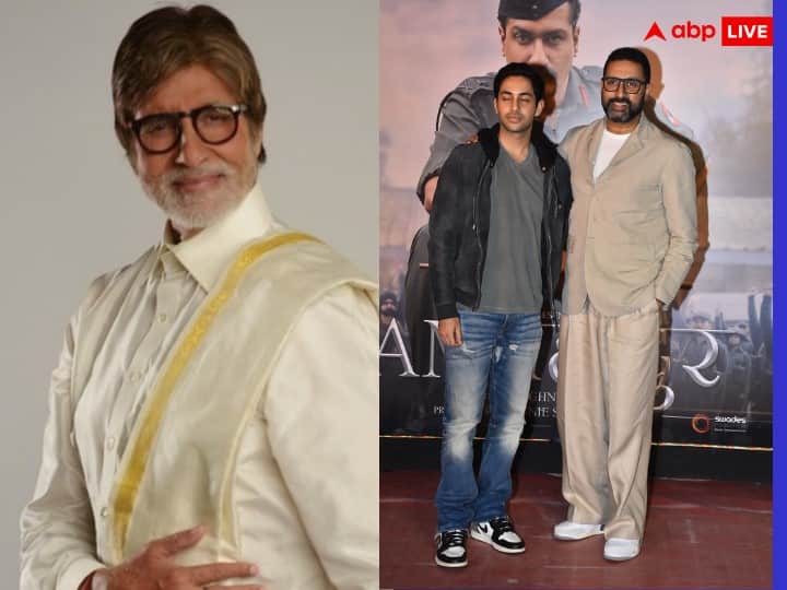 Big B got emotional after seeing grandson Agastya Nanda with Abhishek Bachchan and shared the picture and blessed him

