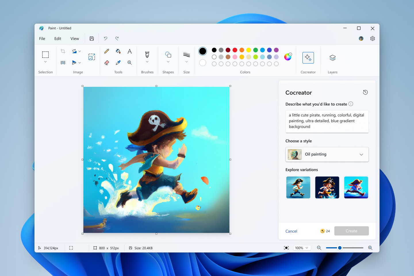 Microsoft Paint now integrates an AI image generator