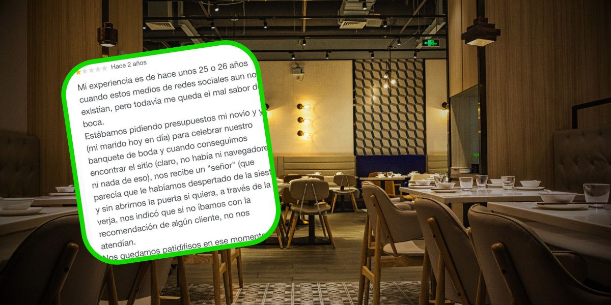 Una mujer dejó una reseña negativa a un restaurante porque hace 25 años tuvo una mala experiencia