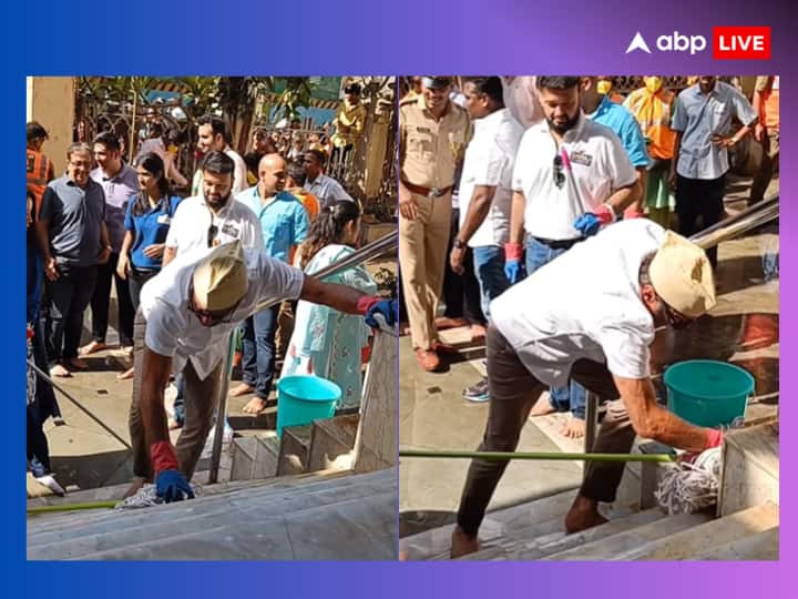 Jackie Shroff was mopping the stairs of Ram Temple, users made such comments on the video

