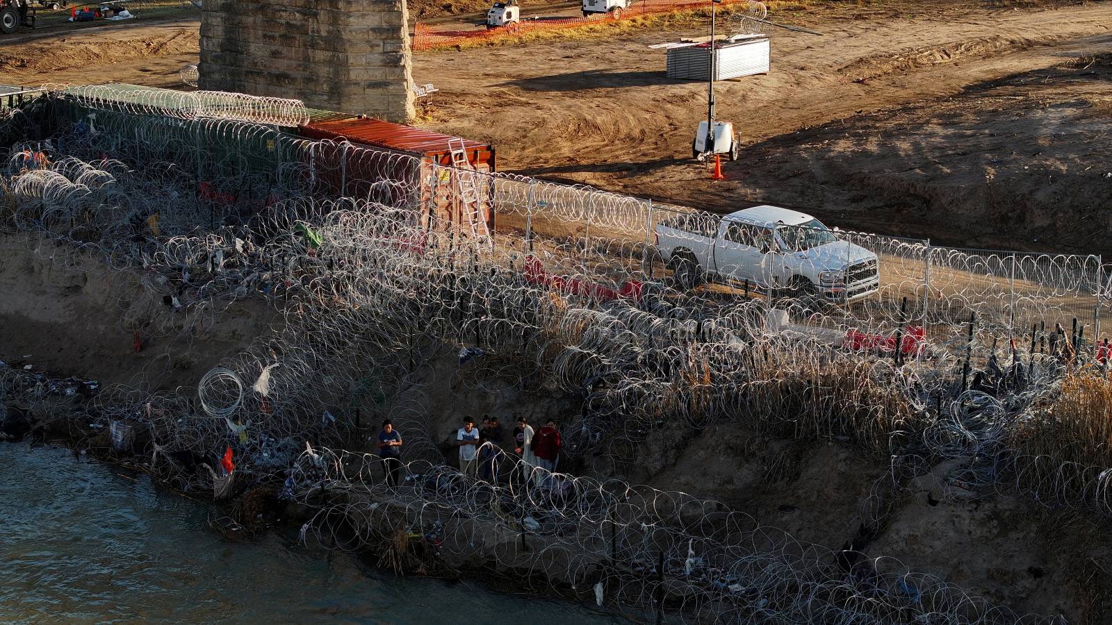 Border Patrol agents are monitoring the Eagle Pass area in Texas.  (Reuters)