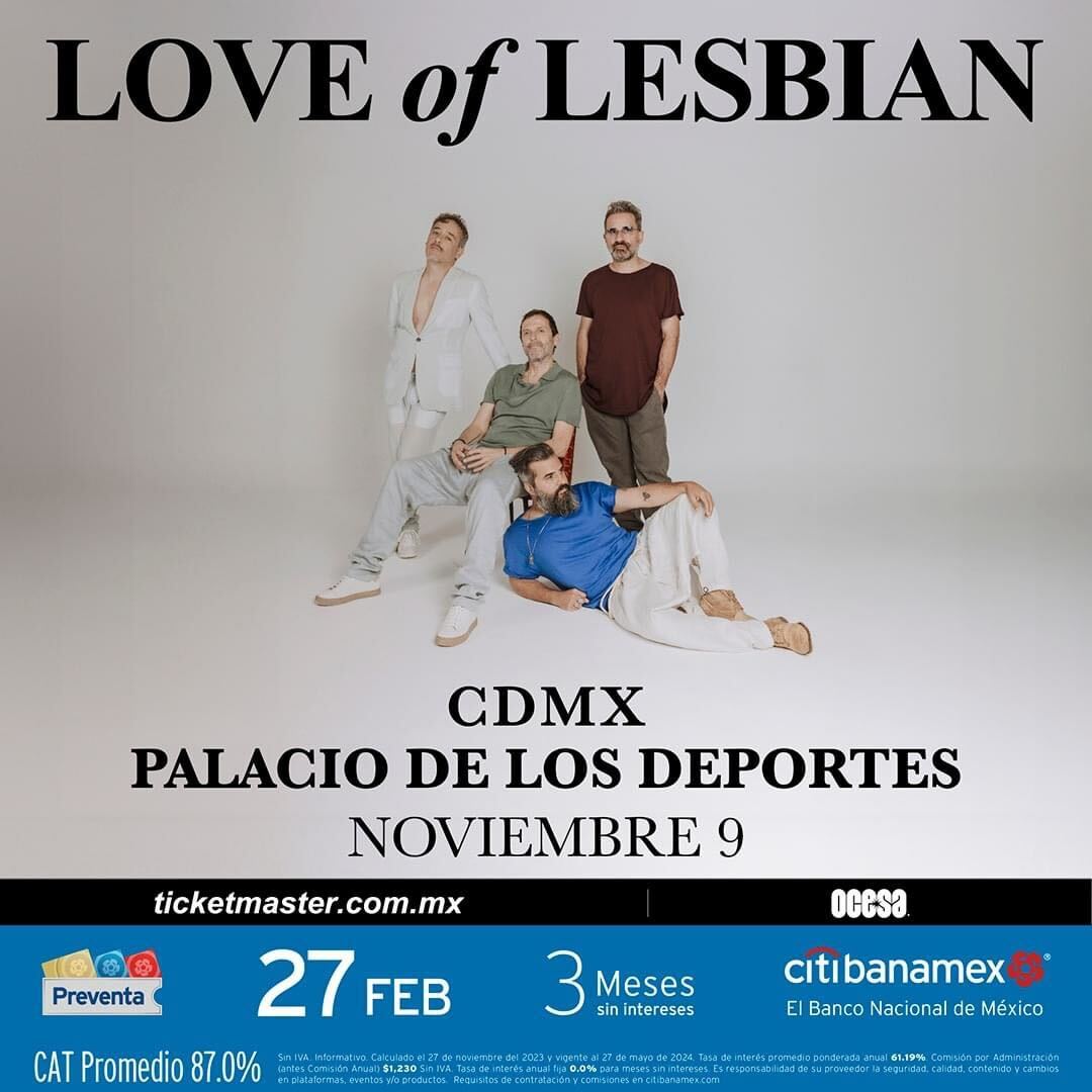 Date, location and details of the Love of Lesbian concert in CDMX