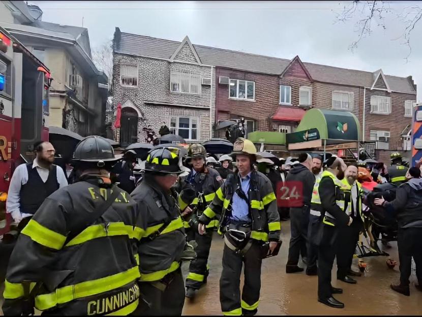 Rescuers are in the area where a building collapsed in Borough Park.  (Particularly)