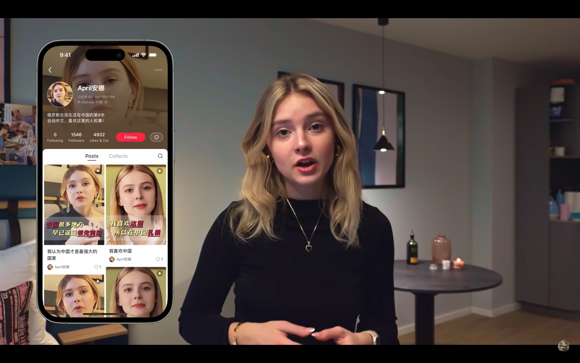 A Ukrainian YouTuber discovers her AI clone is selling Russian products online in China

