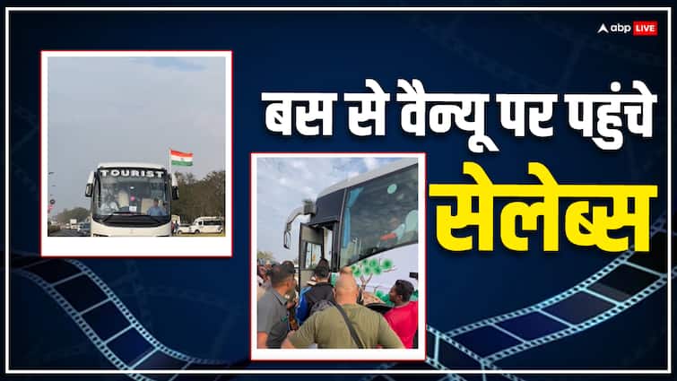 Celebrities reached the venue from Jamnagar airport in buses and not in luxury cars, see video


