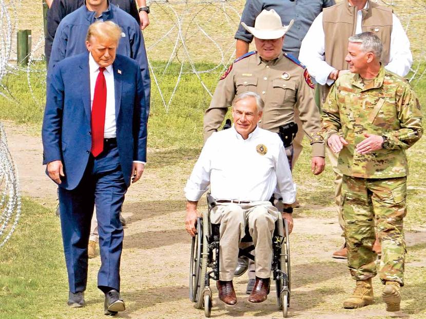 Donald Trump, former President of the United States and Greg Abbott, Governor of Texas.