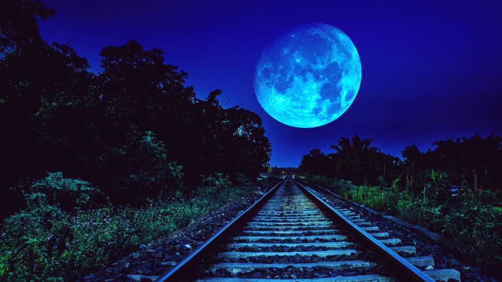 Mond Eisenbahn