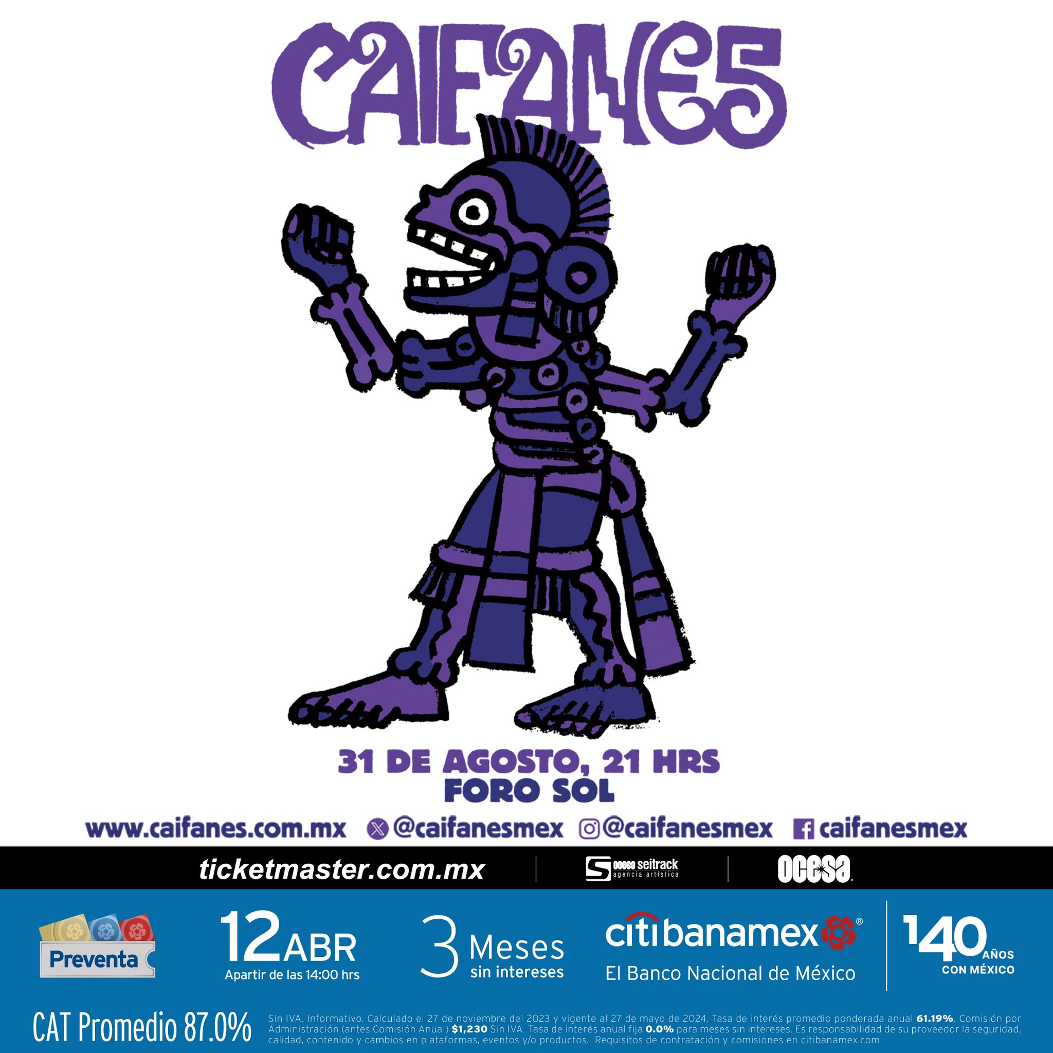Caifanes will be playing at CDMX in Foro Sol and here we tell you the details 
