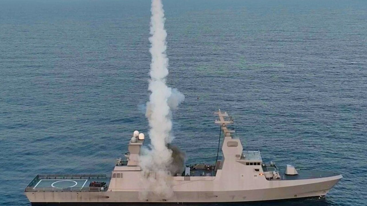Israel is using the naval version of the Iron Dome for the first time, installed on a corvette

