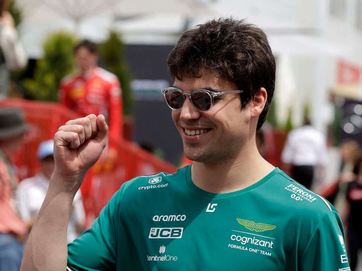 Lance Stroll has left Aston Martin with one foot
	

