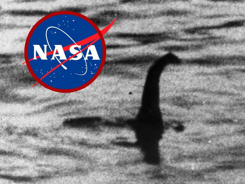 Loch Ness Monster with NASA logo.