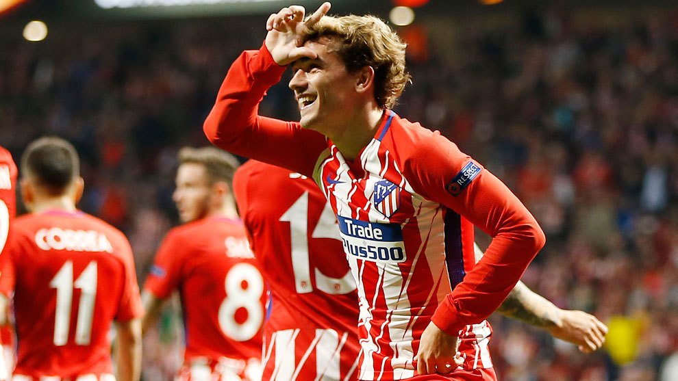 Griezmann's celebration imitating a Fortnite dance