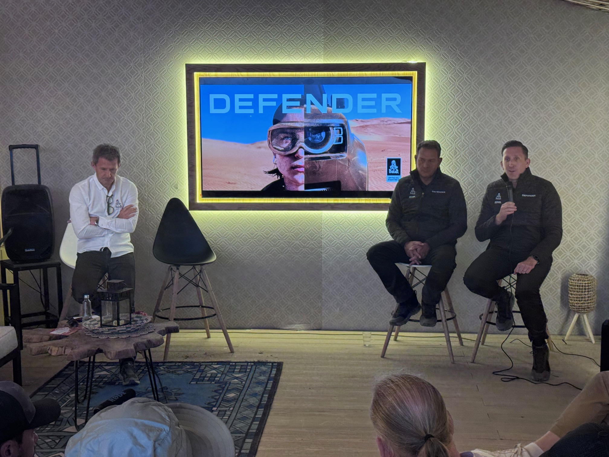 Representatives of Land Rover and ASO, at the presentation held today.