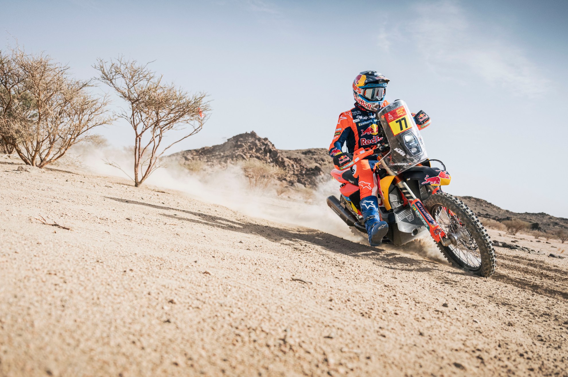 Luciano Benavides (KTM) takes his first stage win at the Dakar 2025.