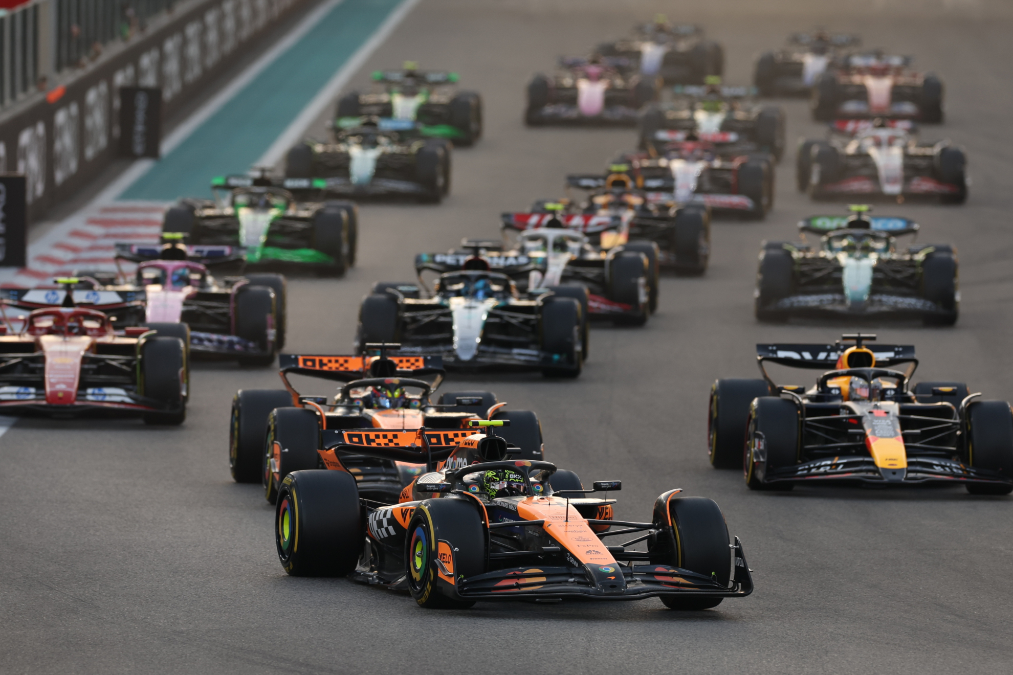 The start of the Abu Dhabi GP