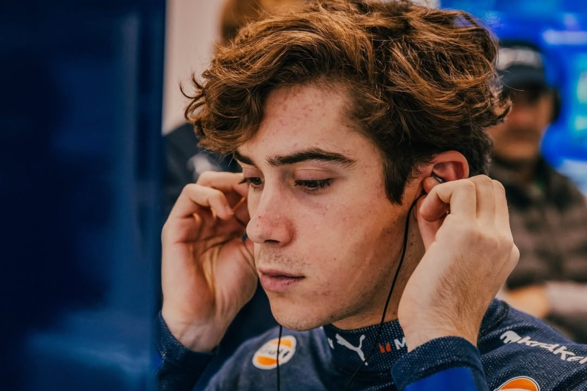 Franco Colapinto, concentrated before going out on the track