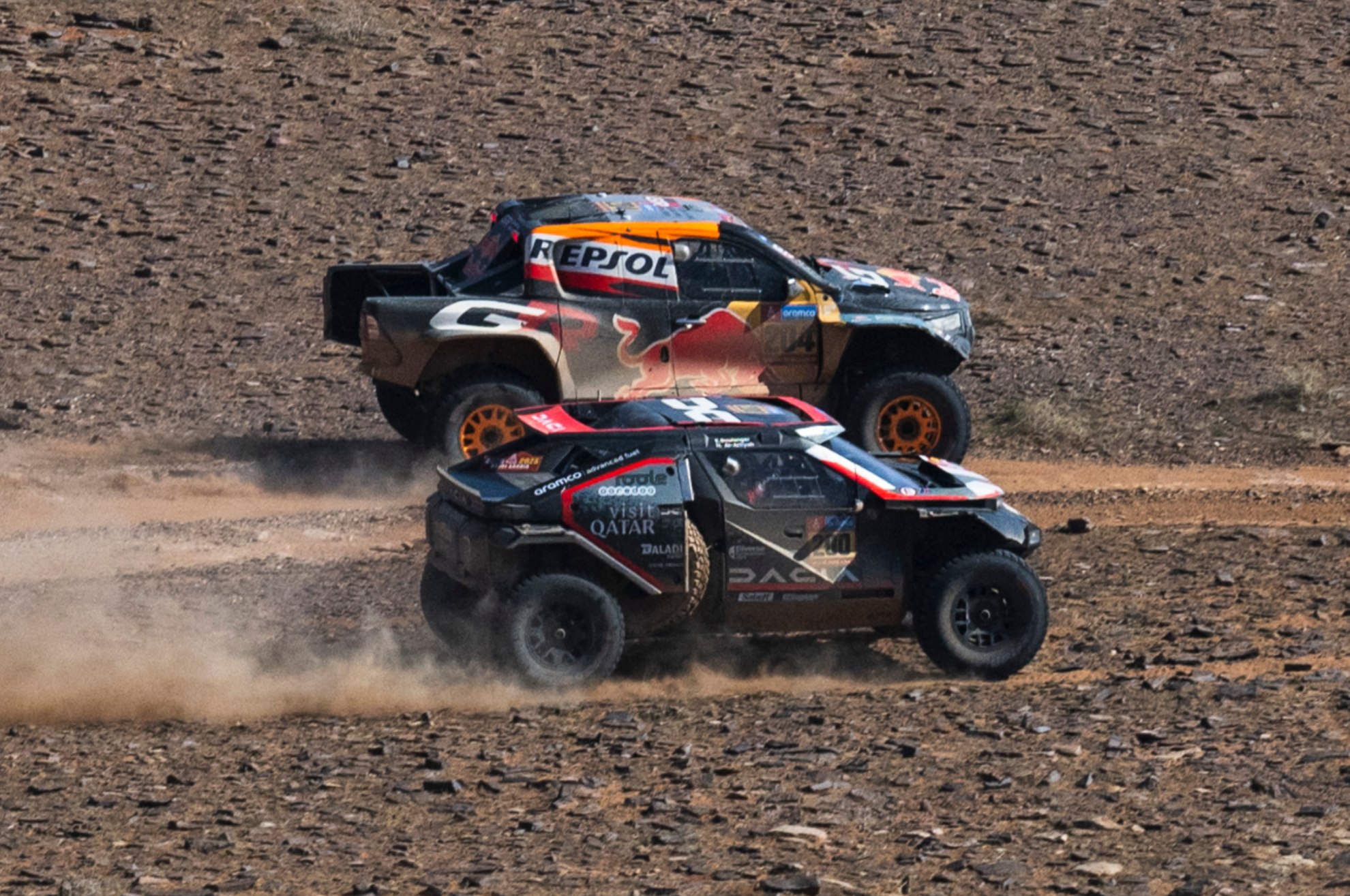 Al-Attiyah will have to beat two Toyotas and Ekström's Ford