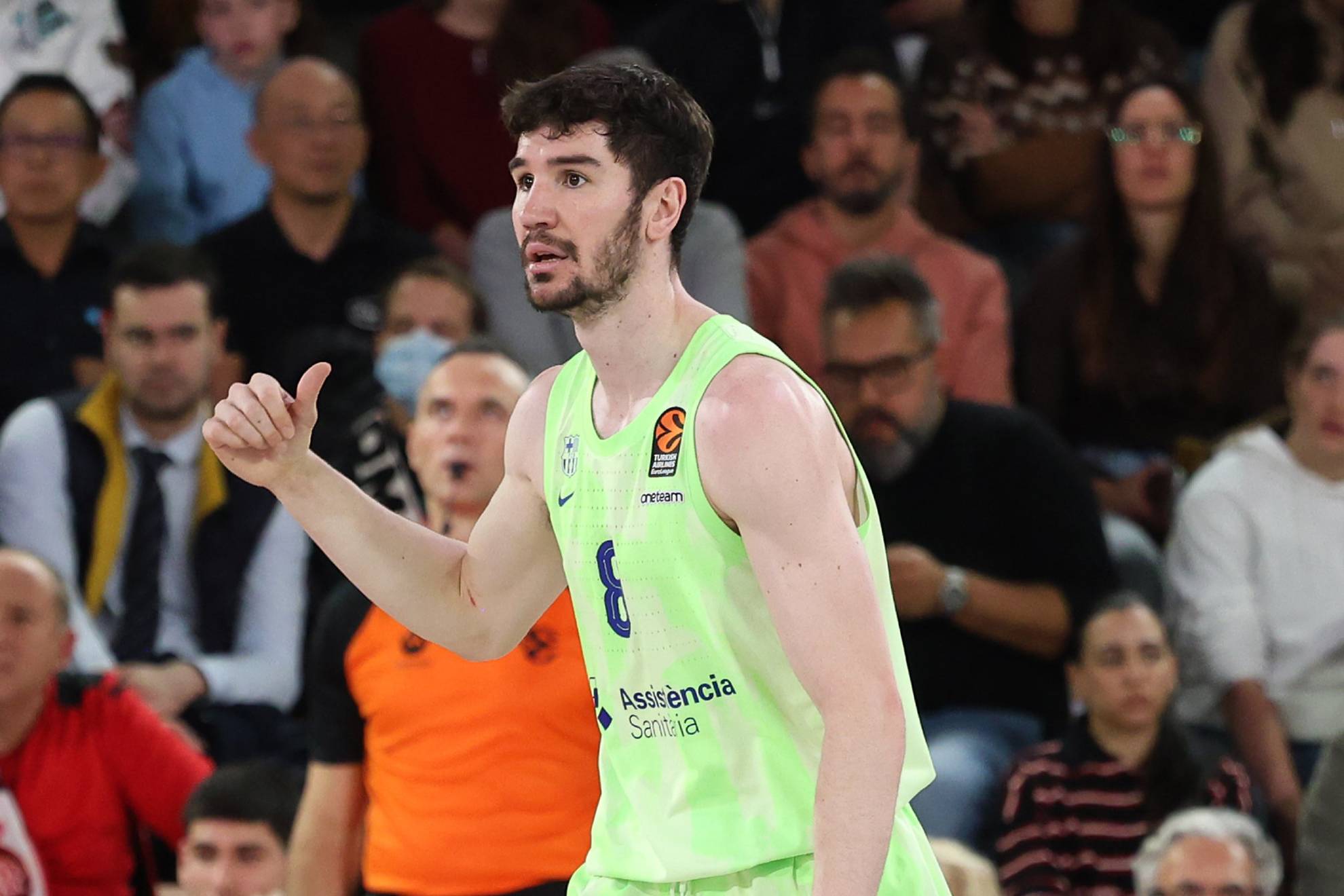Darío Brizuela, during the match against Monaco.