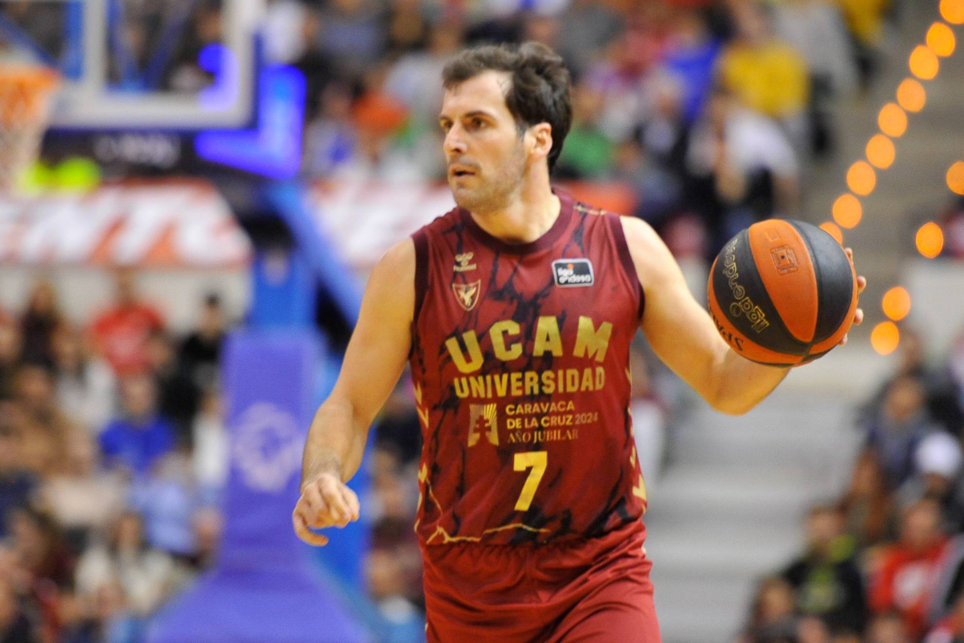 Tomás Bellas, in a match with UCAM Murcia.