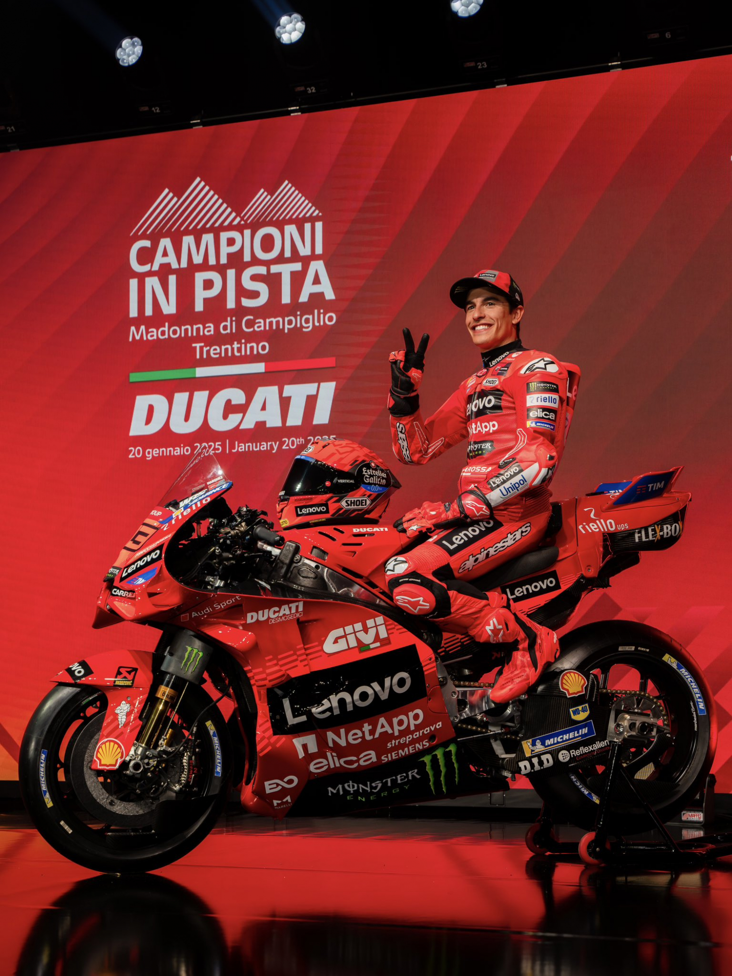 MotoGP riders in action