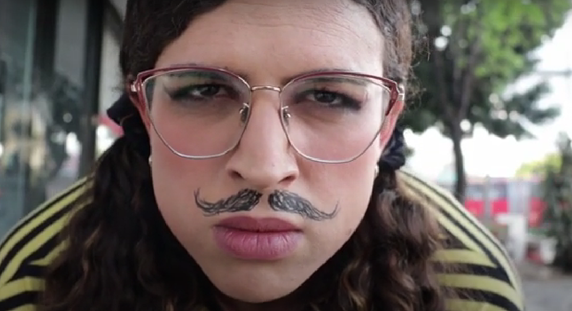 Johanne Sacreblu, the Mexican parody of Emilia Pérez