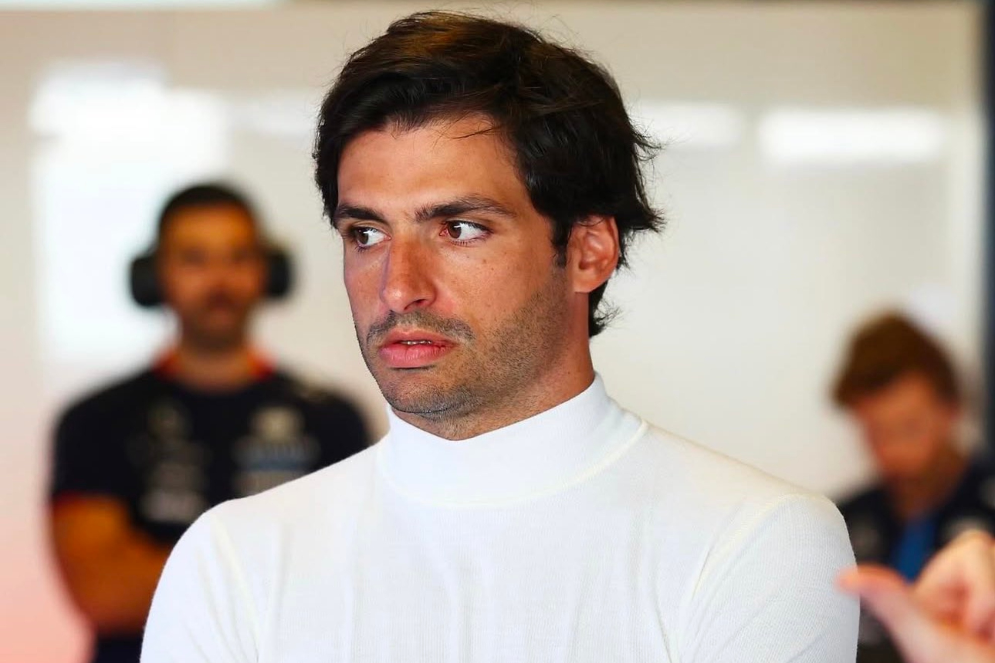 Carlos Sainz, on his first day with Williams