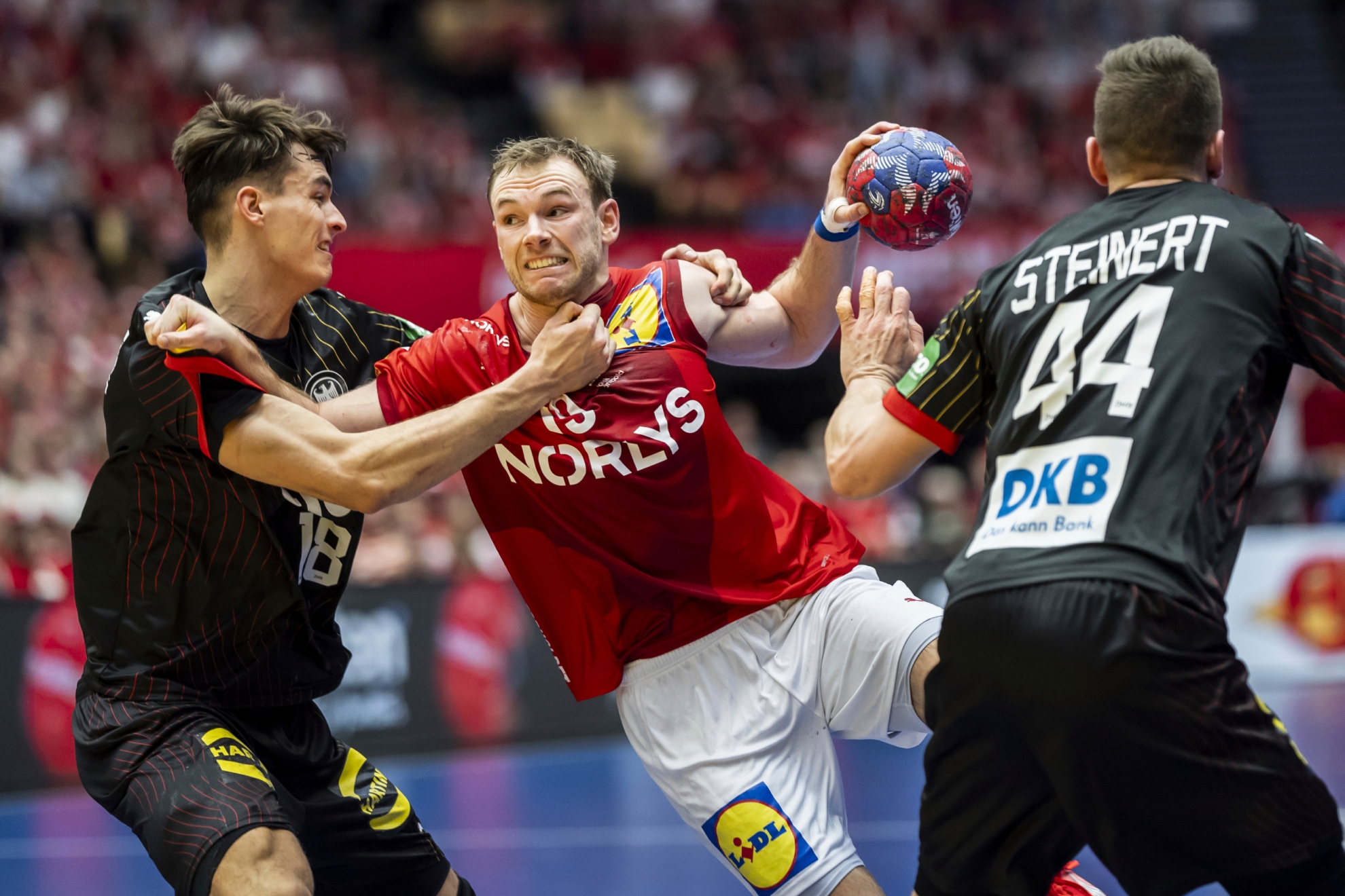 Gidsel, during the Denmark-Germany