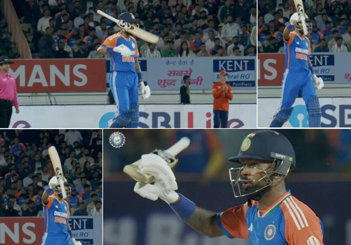 Ind vs Eng 3rd T20: Hardik Pandya got angry after out! Nachaya bat in Rajkot