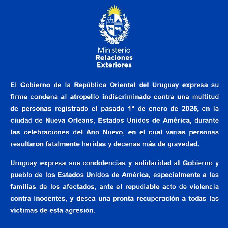 Uruguay Condemns New Orleans New Years Attack What Really Happened