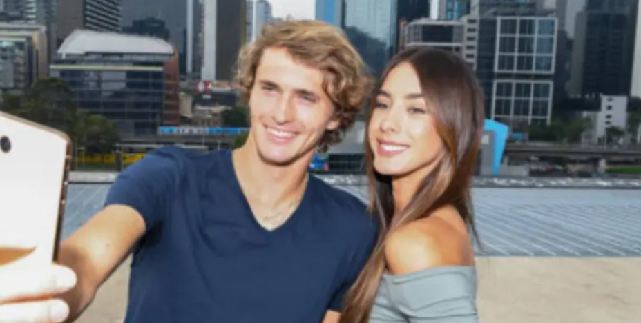 Zverev, with his ex-partner.