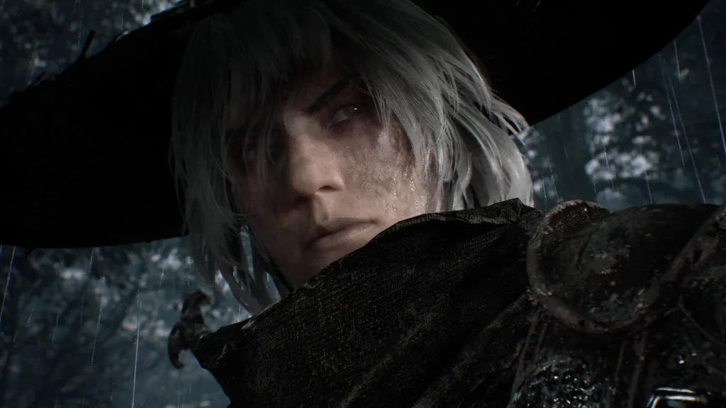 An in-game scene from Phantom Blade Zero featuring detailed character models and environmental graphics.