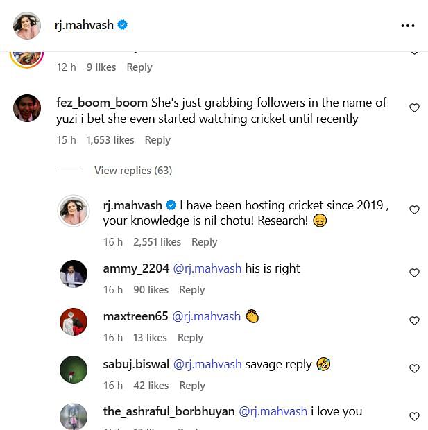 RJ Mahvash and Yuzvendra Chahal