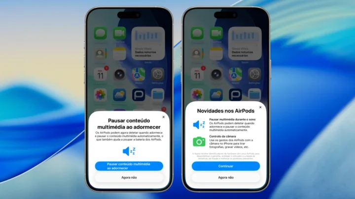 iOS 26 Beta 3 Adds Sleep Detection, Camera Control to AirPods Pro 2, AirPods 4 Imagem funcionalidade de deteção de sono para os AirPods