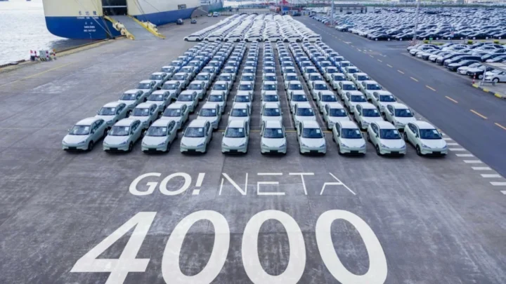 Chinese Automakers Zeekr, Neta Inflated Sales With Insurance Scheme Image of thousands of Chinese cars