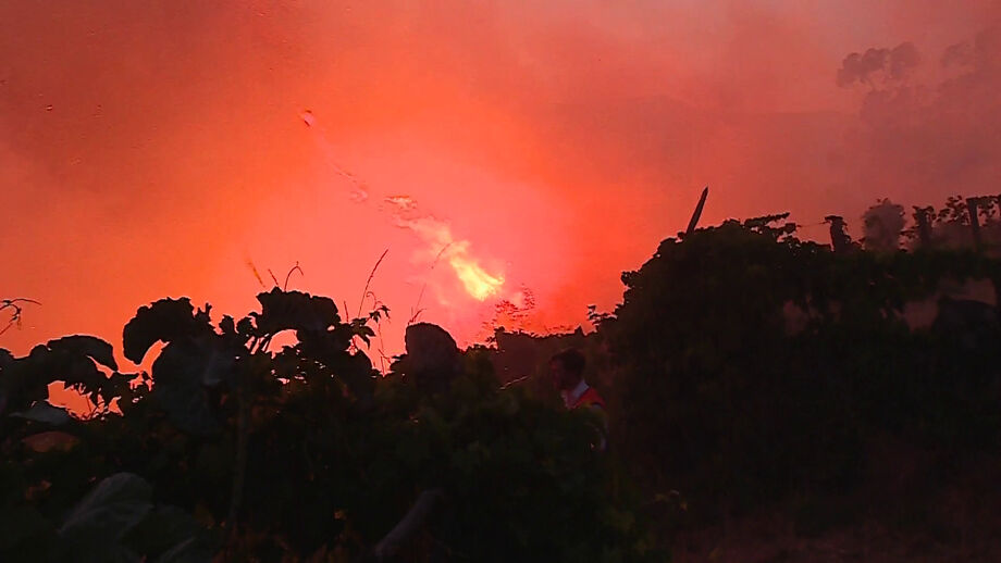 Active fires in the municipalities of Mangualde, Ponte de Lima, Arouca, Penamacor, and Ponte da Barca